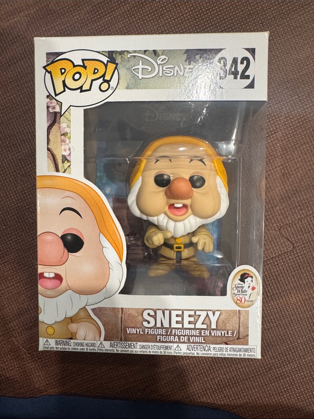 Funko Pop! Disney #342 Sneezy Vinyl Figure - Yellow/Brown